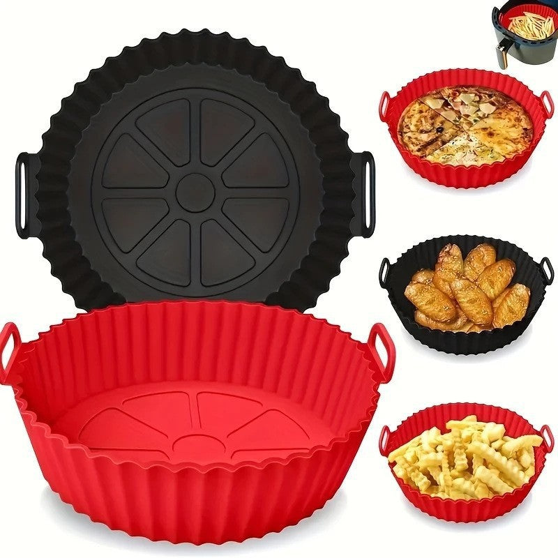 Siliconen Airfryer Bakje. Herbruikbaar, Anti aanbak & Met Handvatten