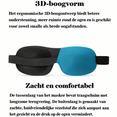 3D-boogvorm van het slaapmasker met zachte traagschuim binnenlaag