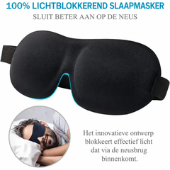 Lichtblokkerend 3D-slaapmasker dat goed aansluit op de neus