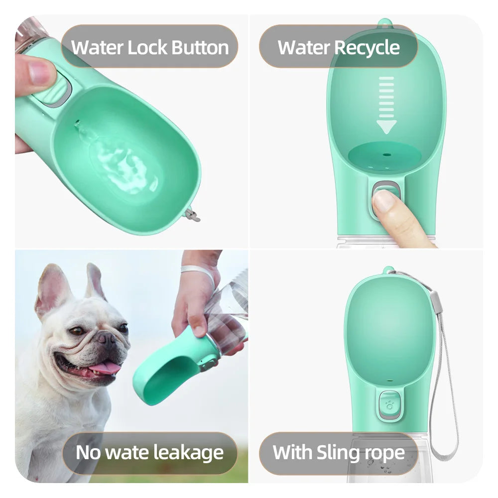 Draagbare Drinkfles voor Honden en Katten – Lekvrij, 300/350/550ml