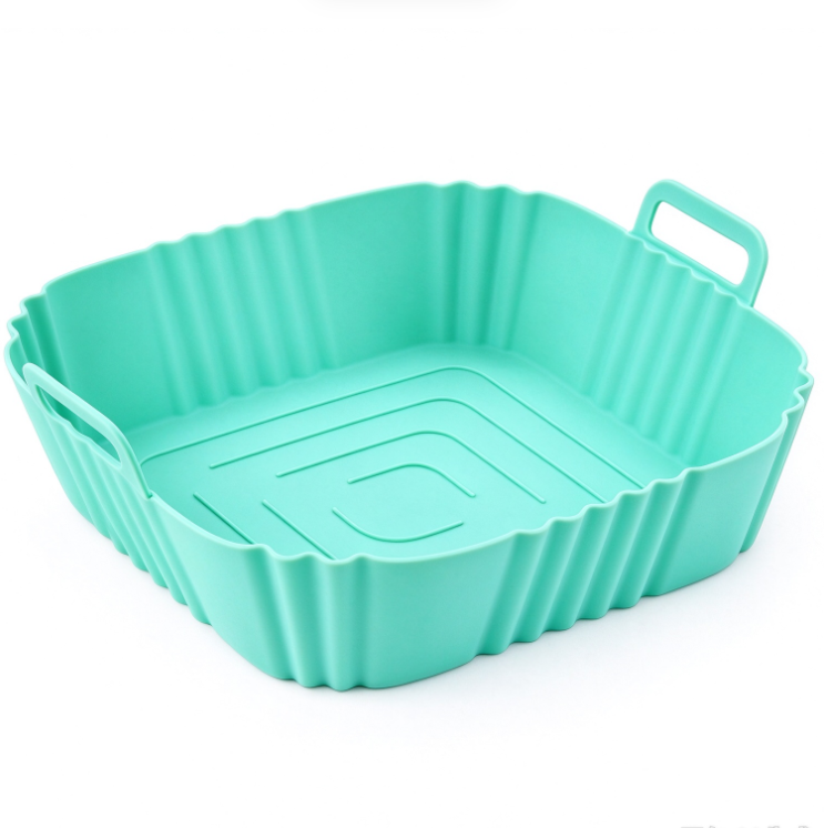 Siliconen Airfryer Bakje. Herbruikbaar, Anti aanbak & Met Handvatten