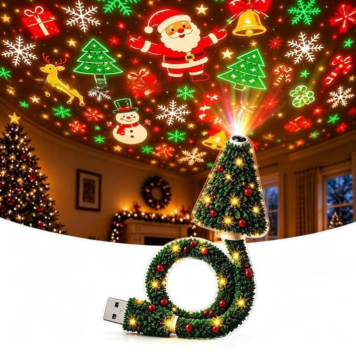 Magische Kerstboom Projectorlamp. Tovert je kamer om tot kerstsfeer