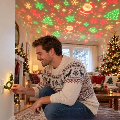 Magische Kerstboom Projectorlamp. Tovert je kamer om tot kerstsfeer