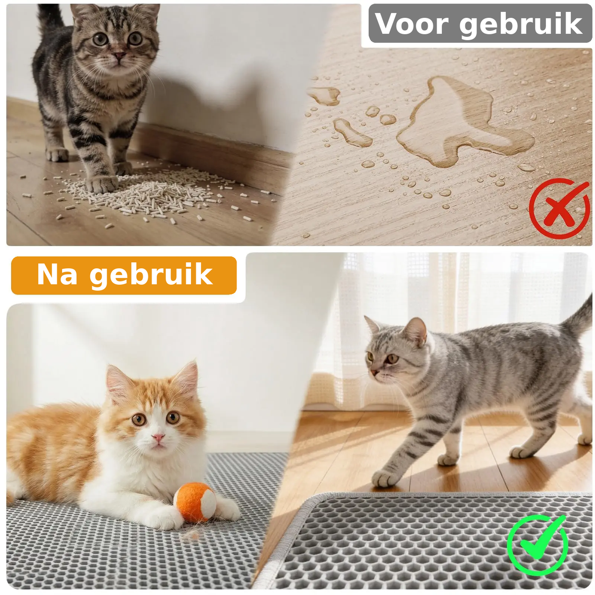 Kattenbakmat Dubbellaags – Waterproof & Anti-slip